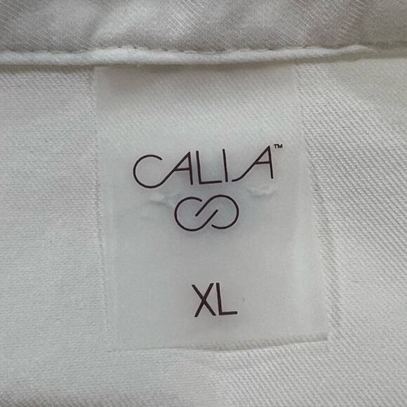 Calia Soft Utility Romper Shorts  Sleeveless Lightweight Cream size XL Relaxed - Picture 7 of 16